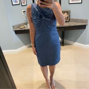 J crew factory linen blend sheath dress NWT size 4